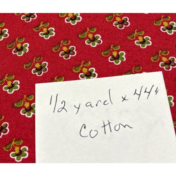 Windham Fabrics Baltimore Album Mary Koval Red Fabric 1/2 yard 44" Cotton Quilt - Picture 4 of 13